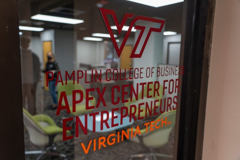 The Apex Center for Entrepreneurs now is located at 432 North Main Street, Suite 200, in downtown Blacksburg, above PK's Bar & Grill. Photo by Lee Friesland.