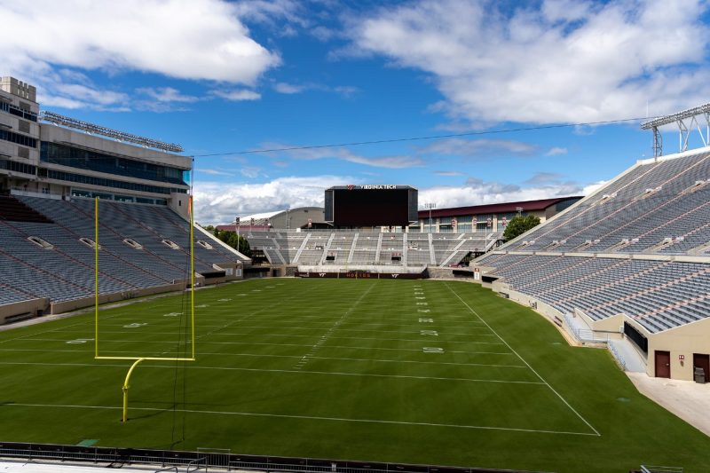 A view from the southside stands within Lane Stadium
