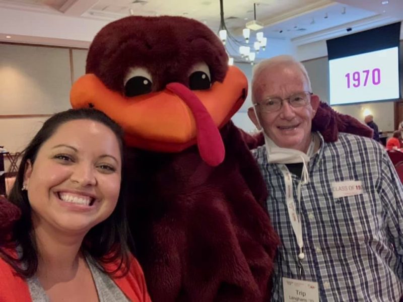 two alums with the HokieBird
