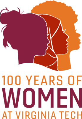 100 years of women at Virginia Tech logo