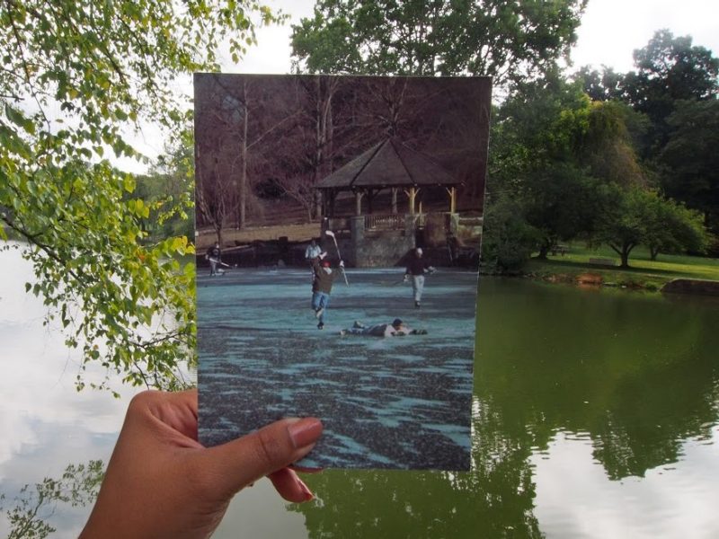 Duck Pond -- historic and current photos
