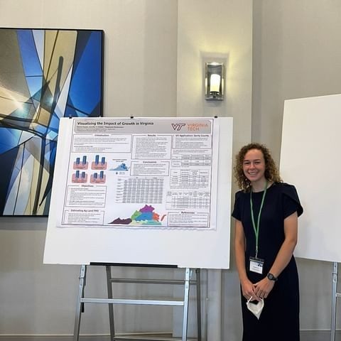 Stephanie Hentemann, pursuing her bachelor’s degree in Public and Urban Affairs with a major in Environmental Policy and Planning, presented at the Northeastern Agricultural and Resource Economics Association (NAREA) Annual Meeting in Mystic, CT. Photo courtesy of Stephanie Hentemann. 
